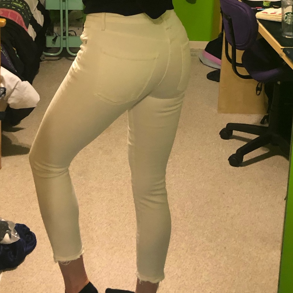 White 7/8 length jeans from UO